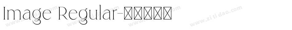 Image Regular字体转换
